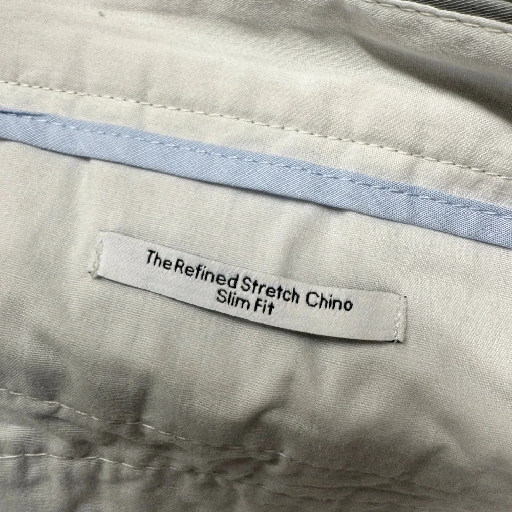 Calvin Klein Chinos Mens 30x30 The‎ Refined Stretch Slim Fit Gray Trousers NEW